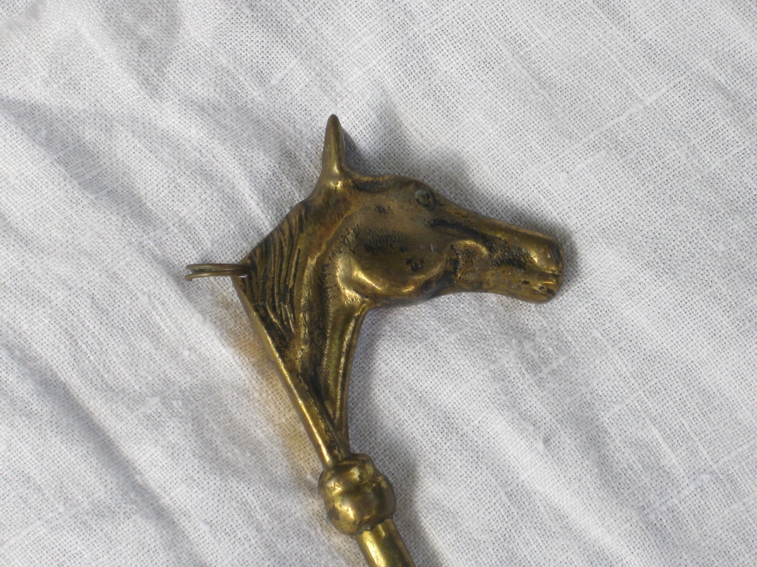 Vintage Solid Brass Horse Head Shoe Horn by maggiemaevintage