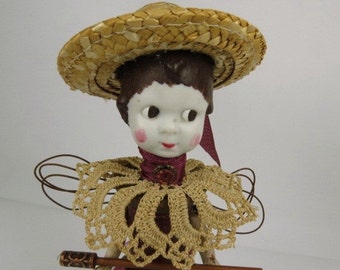 Assemblage Angel, Art Doll, "Playing Dress-Up at Grandma's" Assemblage Art Doll
