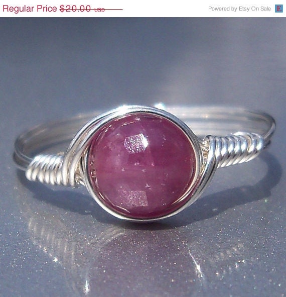 15% Off Sale Ruby Gemstone Ring Natural Ruby Ring by AnjasArts