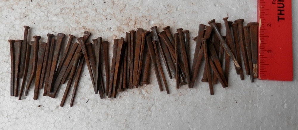 antique cut nails 2 inch long 6p 55pc crafts wood by 