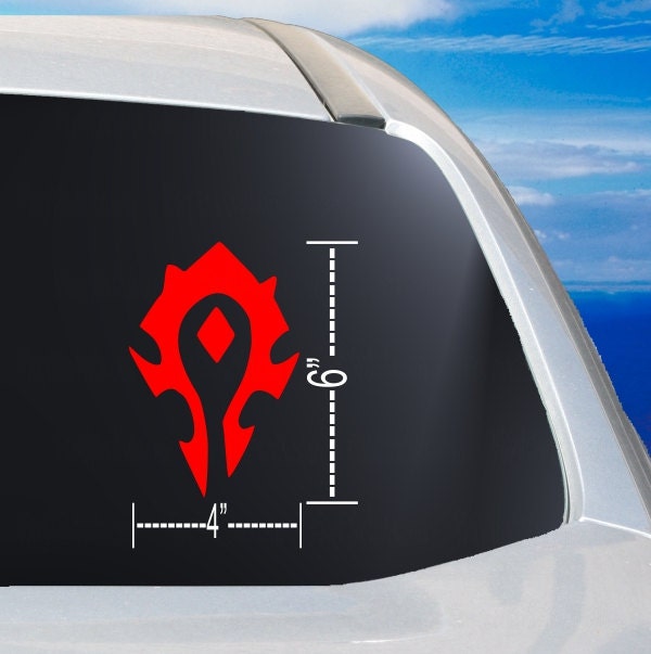 Horde Symbol Car Decal Horde WoW Sticker Horde by VinylWorks4u