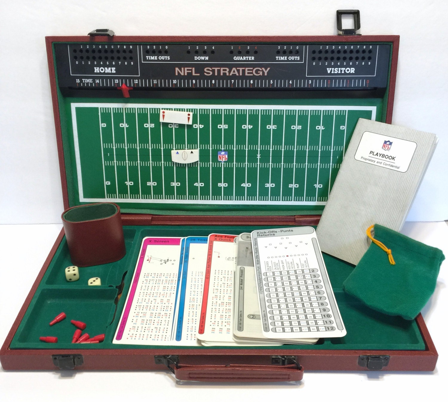 Vintage Game 80's Tudor NFL Strategy Game Briefcase Game