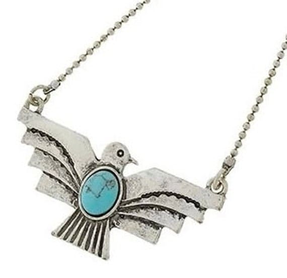 Thunderbird Necklace Native Thunderbird Turquoise Necklace