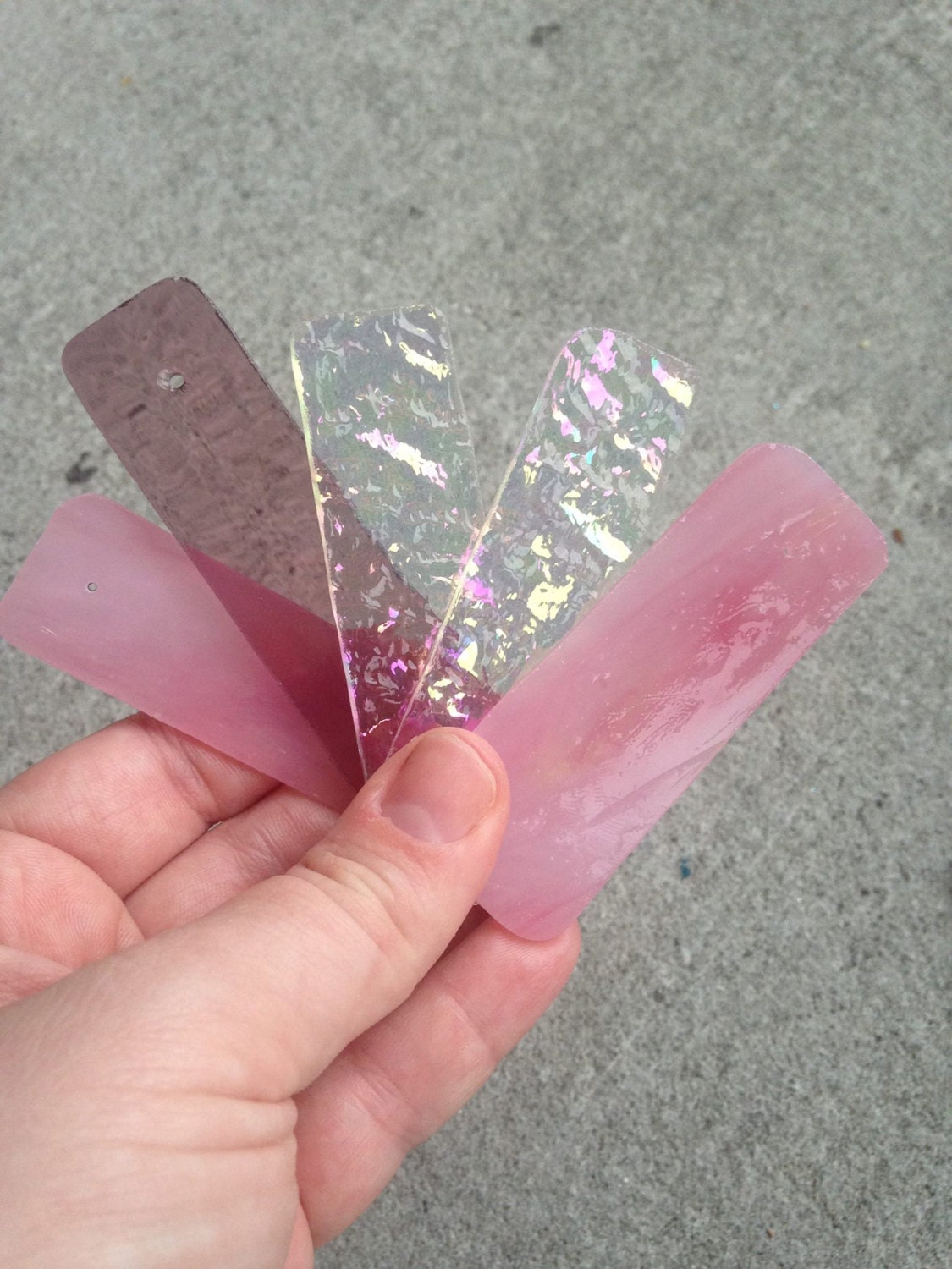 Pretty In Pink Purple Pastel Stained Glass Kit Chime 12 00