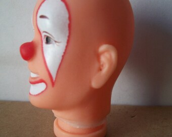 Soft Plastic Vinyl Circus Clown Head