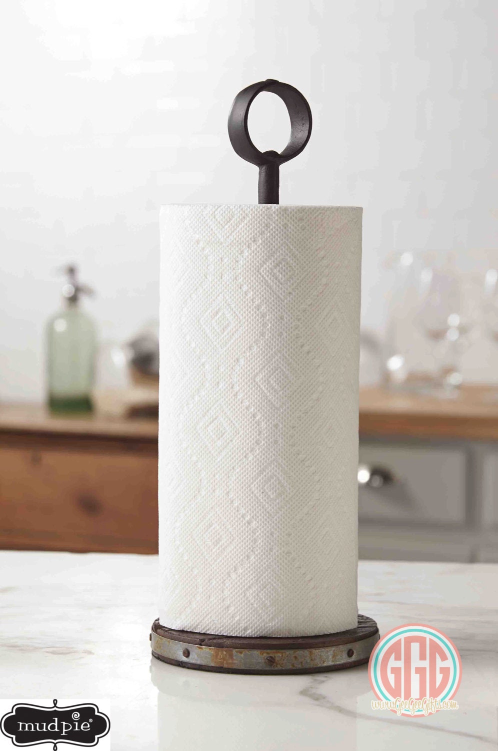 Rustic Paper Towel Holder by Mudpie