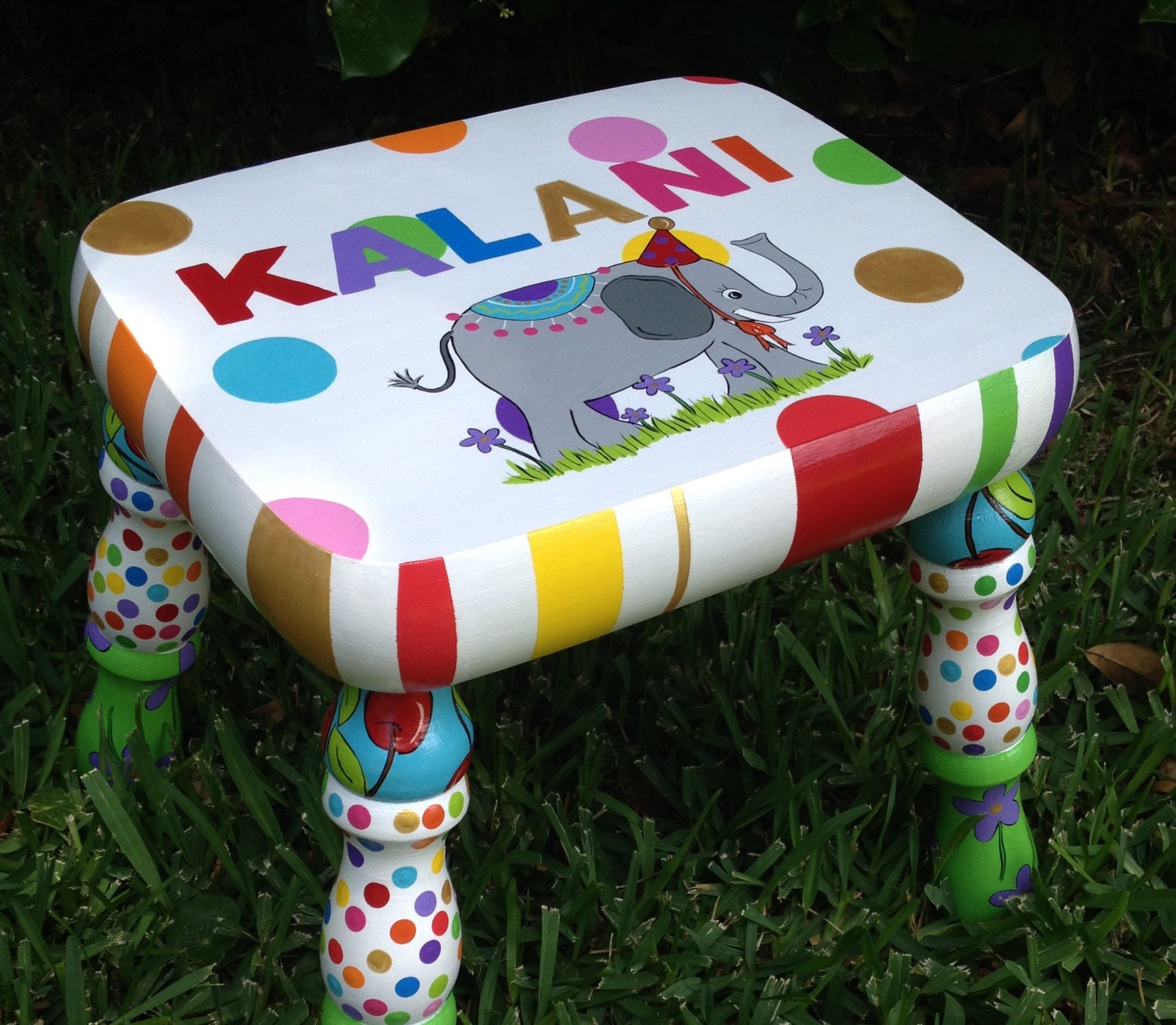 Personalized Kid's Stool Kid's Footstool Stool for