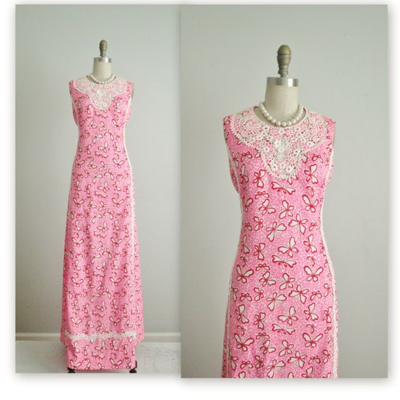 60s Lilly Pulitzer Maxi Dress Vintage 1960s Lilly