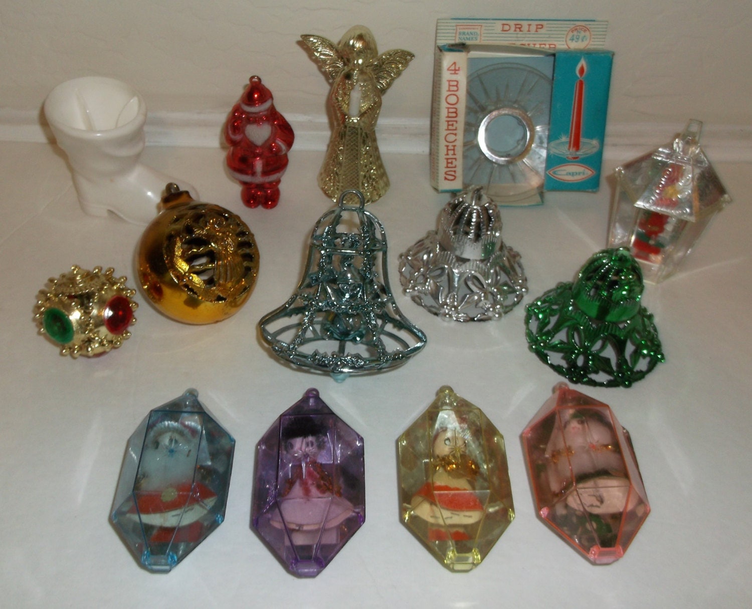 vintage mid century celluloid hard plastic christmas ornaments vintage mid century celluloid hard plastic christmas ornaments