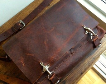 Leather messenger bag, Laptop satchel, Leather courier bag, Laptop briefcase, Leather laptop messenger bag, Computer satchel, Handstitched