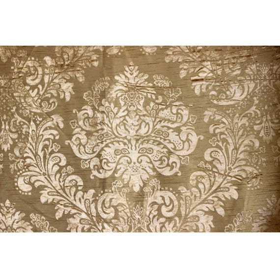 Gold Beauty Damask Burnout Velvet on Fancy Fabric