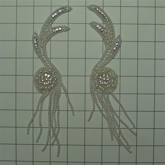 LONG Beaded Fringe Appliques