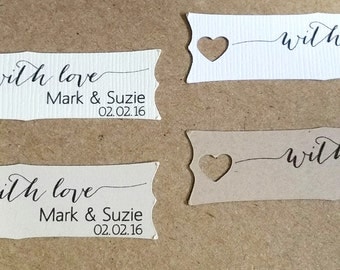 Small Wedding Favor Tag, Personalized Gift Tags or Shower Favor Tags, Custom Labels, Custom Gift Card No. 32