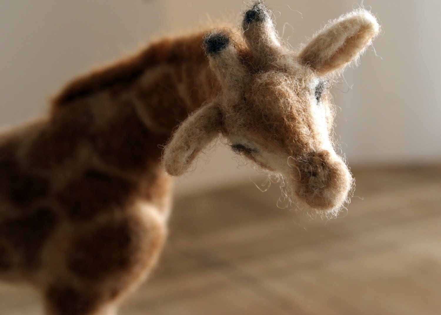 Needle felted giraffe Beautiful OOAK wool soft sculpture