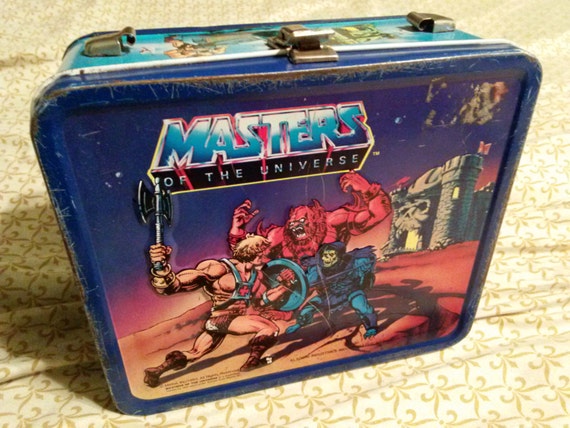Items similar to he man masters of the universe metal lunch box missing