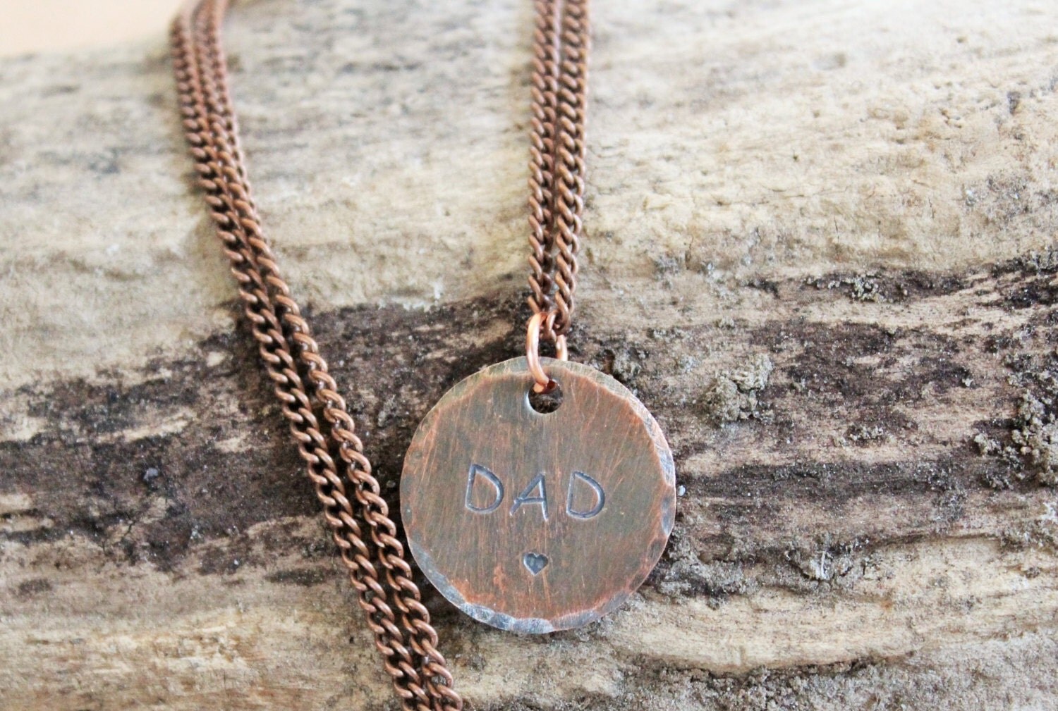 The Dad NecklaceMens Copper ChainFather's by TheLandlockedDogTwo