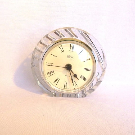 Austrian CRYSTAL MIKASA Vintage CLOCK