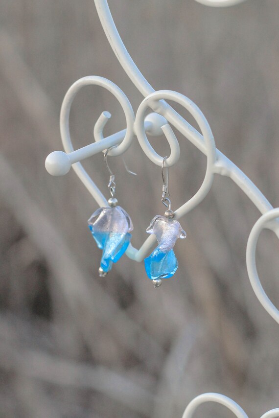 Glass bead earrings by JewelsbyBisa on Etsy