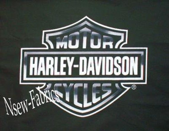 Big HARLEY DAVIDSON MOTORCYCLE Fabric Silver Steel Biker