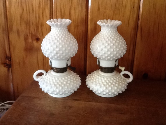 Vintage Fenton Lamps Milk Glass French By Thecountrylampshop 7559