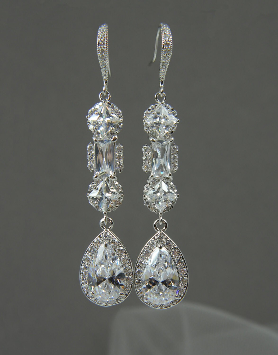 Crystal Bridal Earrings Crystal Wedding earrings by CrystalAvenues