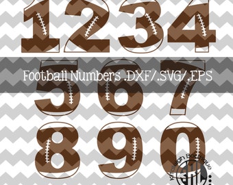 Football Numbers .DXF/SVG/.EPS File for use with your Silhouette Studio Software