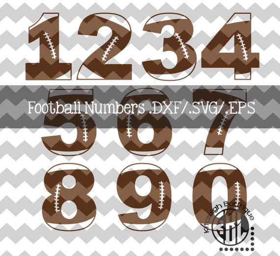 Football Numbers .DXF/SVG/.EPS File for use with your