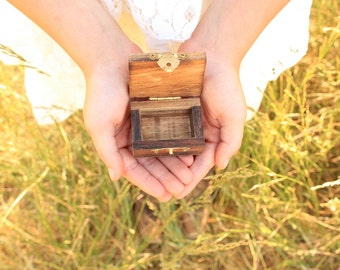 Rustic Ring Box Small Ring Box Proposal Ring Box Wood Ring Box Pocket Size Ring Box #DownInTheBoondocks
