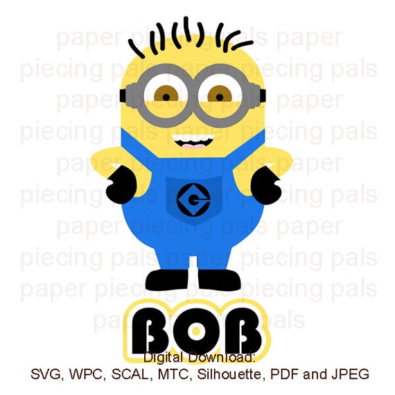 Download Minion BOB svg cutting file by PaperPiecingPals on Etsy