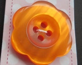 STORE CLOSING Sale Riley Blake Orange Pearl Flower 1.5 inch button (4)