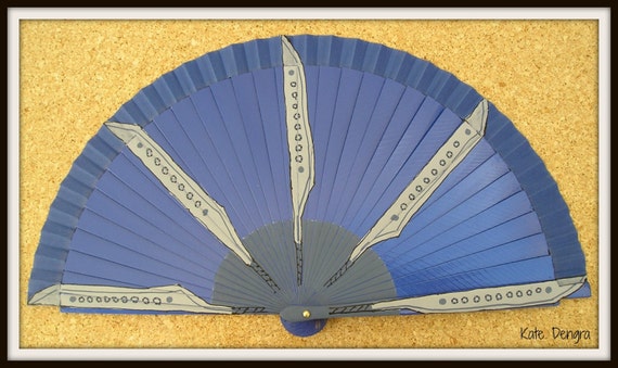 KITANA WEAPON Hand Fan Wooden Handheld Folding Fan Cosplay