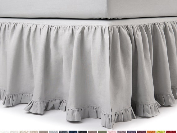 Items similar to Linen bedskirt Queen King Twin Full or ...