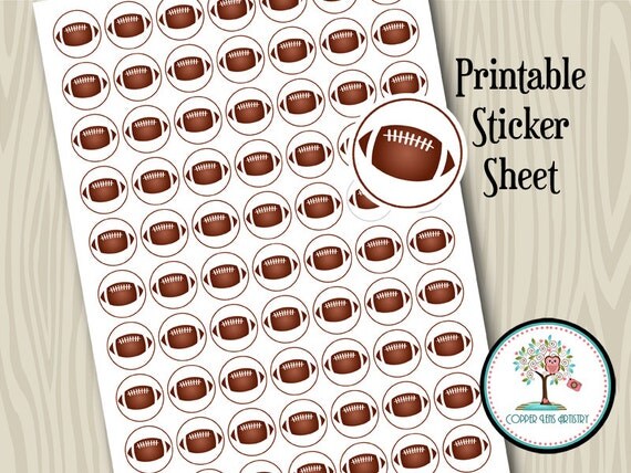 Items similar to Printable Stickers, Football Stickers, Planner ...