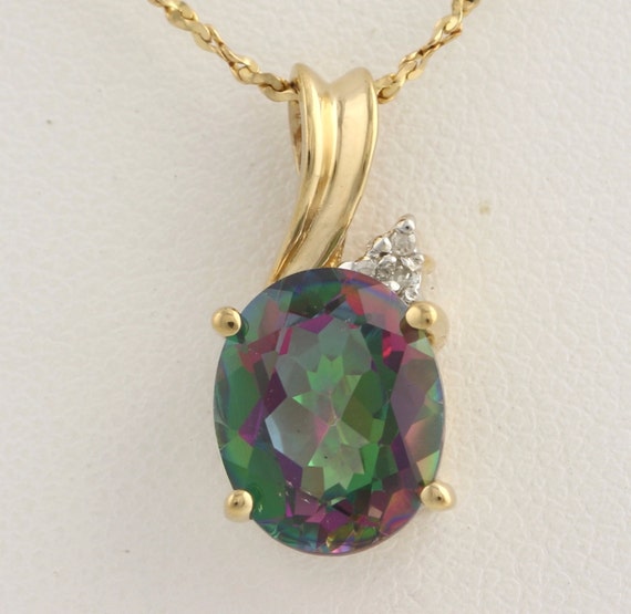 Mystic Topaz Pendant Necklace 18 10k Yellow & by WilsonBrothers