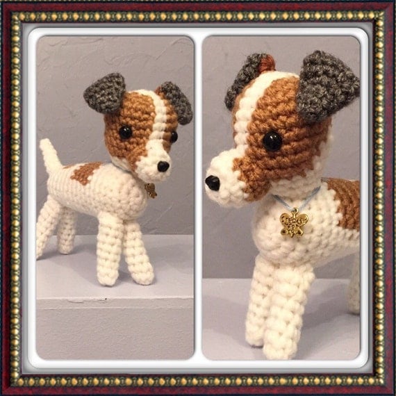 Crocheted Jack Russell Terrier Amigurumi dog crocheted dog
