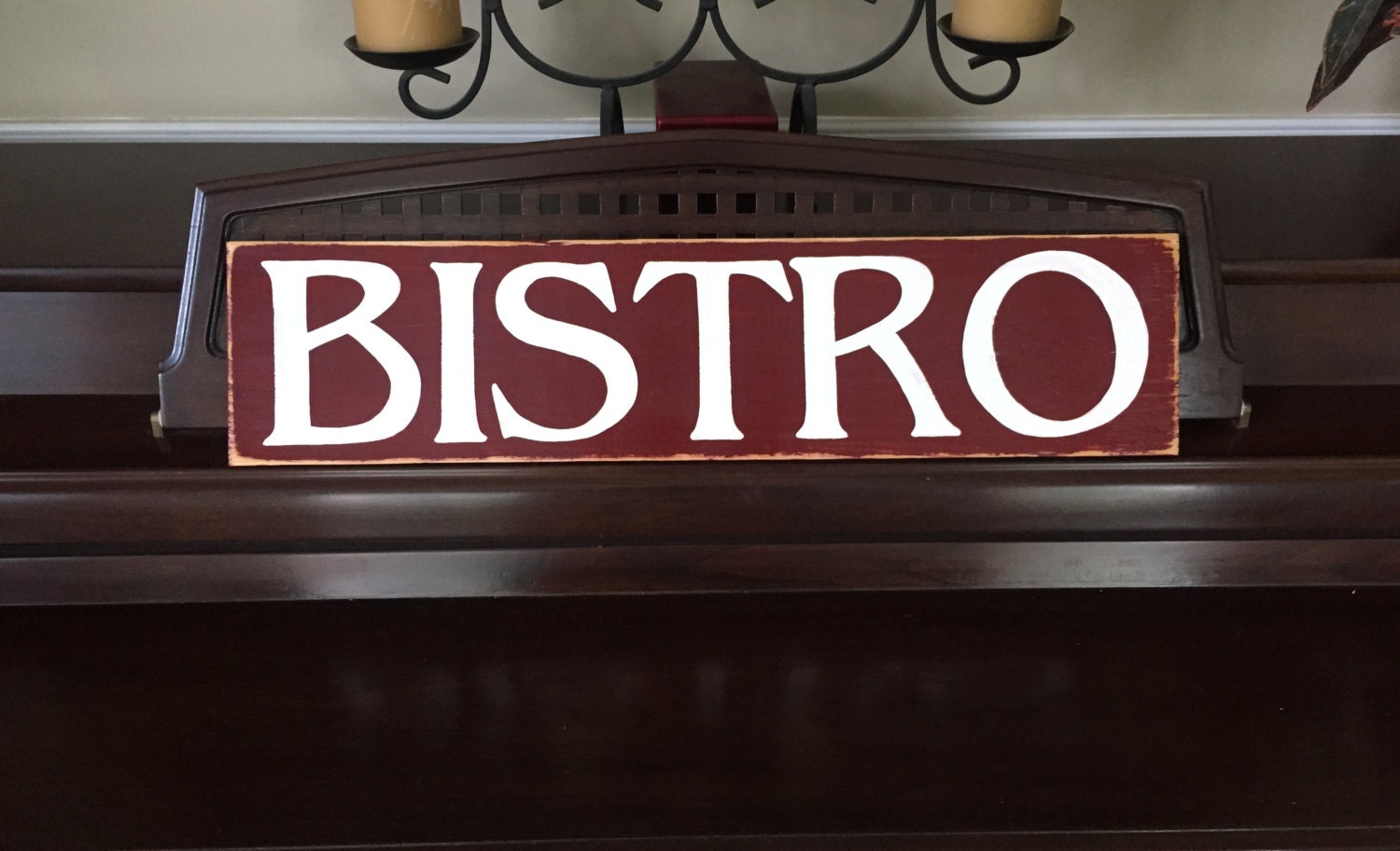 BISTRO Cafe Type Kitchen French Country Wall Sign Plaque