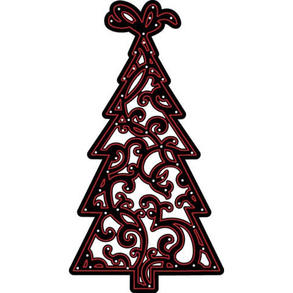 Items similar to CHRISTMAS TREE Die Cut with Embossing Stencil by