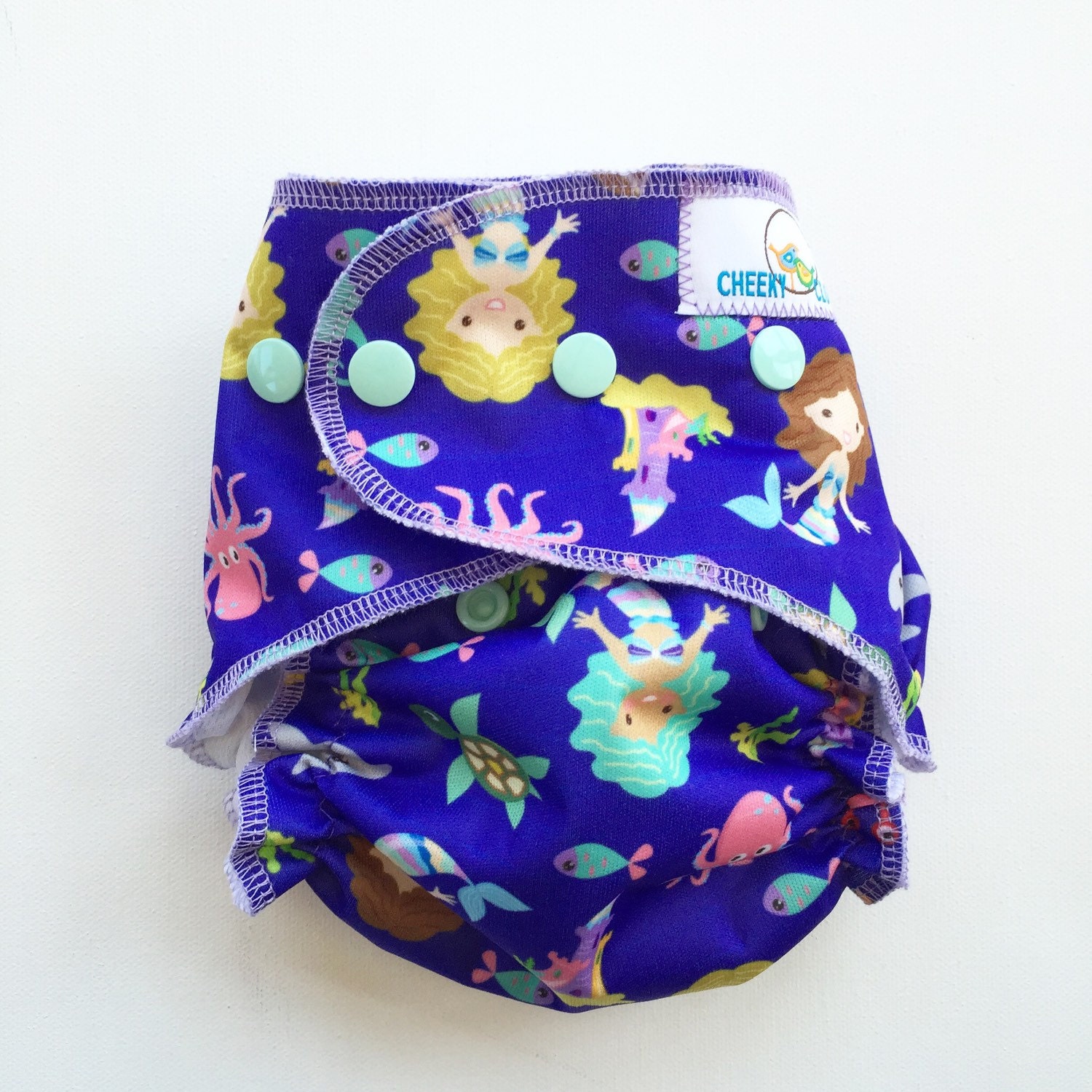 One Size Cheeky Cloth Swim Diaper Mermaids by CheekyCloth on Etsy