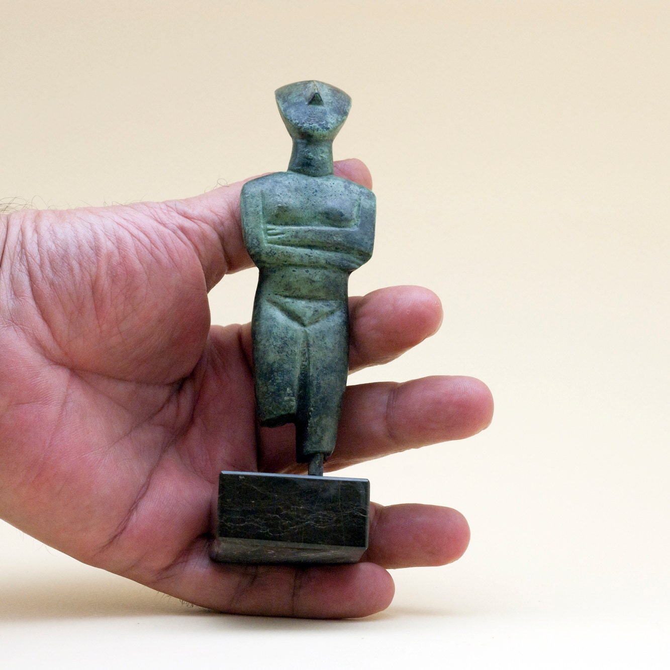 Small Bronze Cycladic Figurine