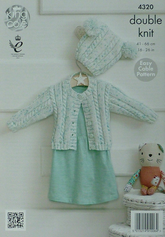 Baby Knitting Pattern K4320 Babys Easy Knit Round Neck