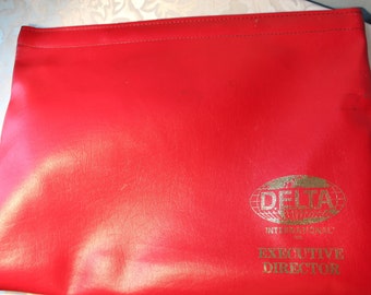 Large Vinyl Fold Over Pouch Delta International Inc 1970's