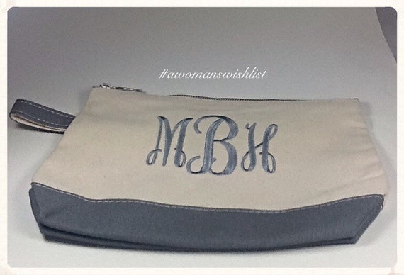 cosmetic pouch monogram canvas