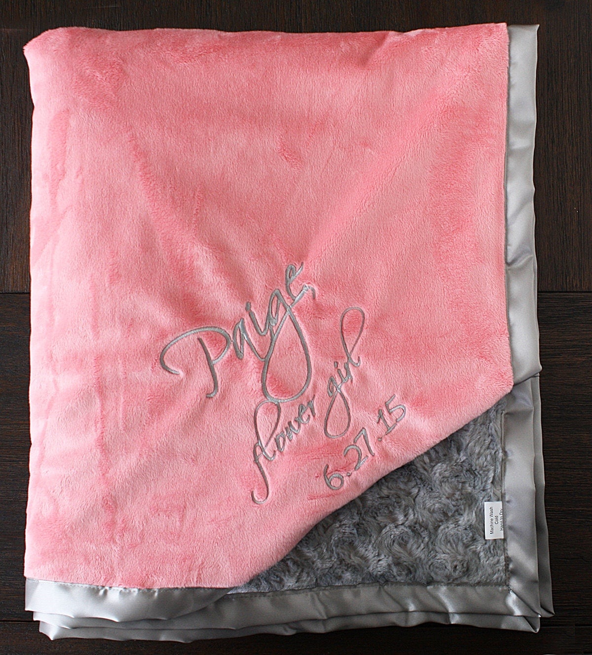 Minky Blanket Embroidered Custom blanket blanket with name