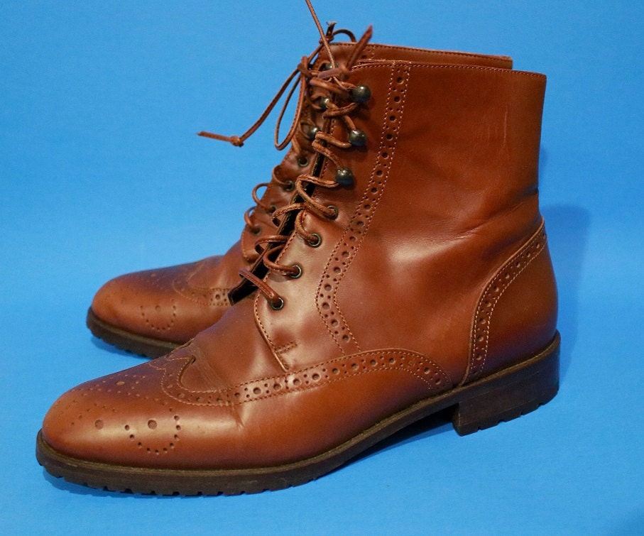 Vintage 90s Size 7M Womens Ankle Boots Hipster Streetwear Boho Travel