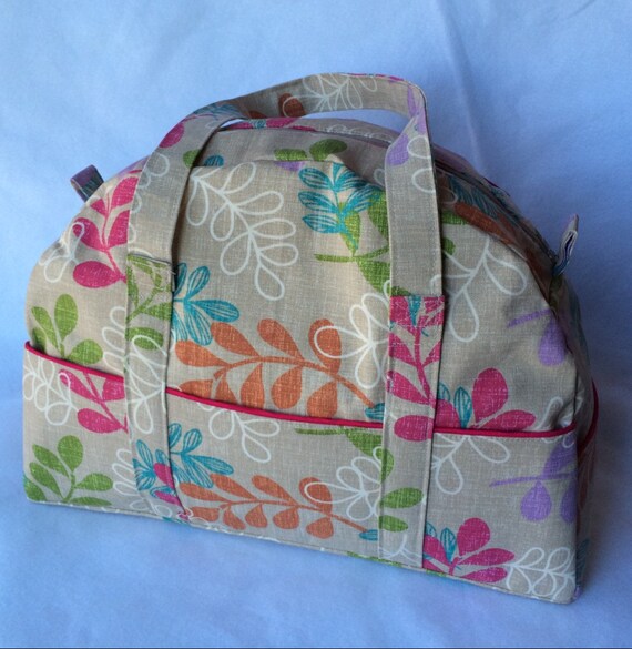 Items similar to Floral overnight bag, travel bag, weekender bag on Etsy