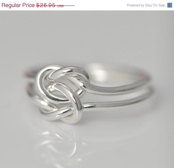 Double Love Knot Ring - Silver Love Knot - Stacker Ring - Promise Ring ... Double Love Knot Ring - Silver Love Knot - Stacker Ring - Promise Ring ...