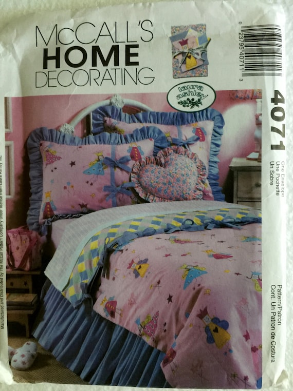 mccalls home decorating girls twin bedding fairy funny shams quilt bedskirt sewing pattern 4071 uncut uc ff valance panels - Home Decorating Bedding mccalls home decorating girls twin bedding fairy funny shams quilt bedskirt sewing pattern 4071 uncut uc ff valance panels - Home Decorating Bedding