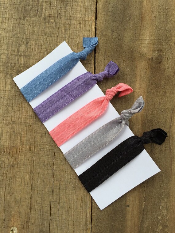 No crease hair ties muted colors by SweetEverydayMusings on Etsy
