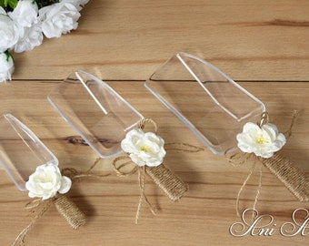 Candy Scoops Burlap Popcorn Scoops Rustic Wedding Scoops Party Scoops Shower Scoops Dessert Table Scoops Buffet