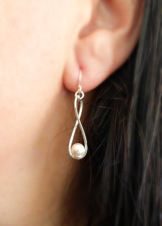 Pearl Infinity Earrings
